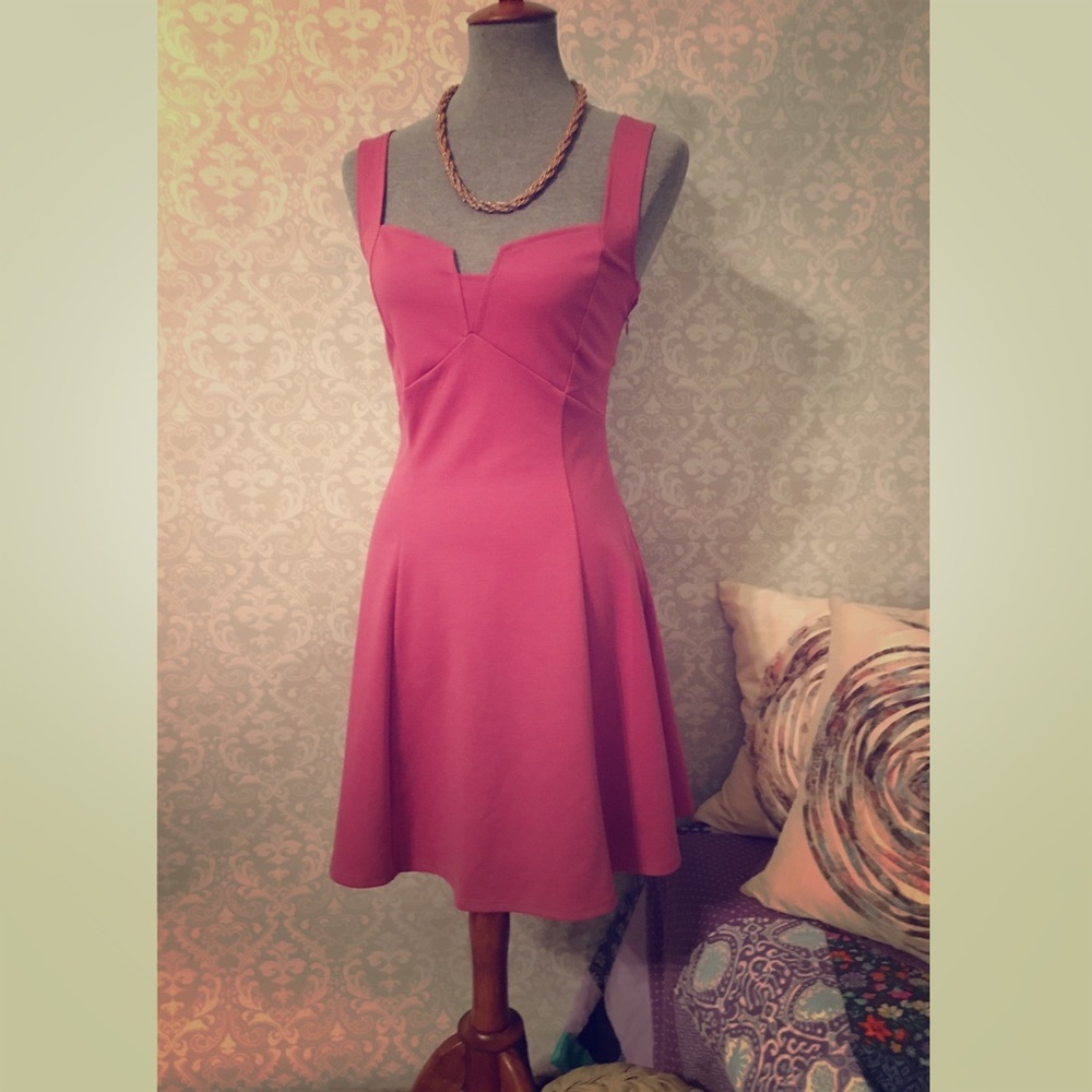Cute pink to the knee dress