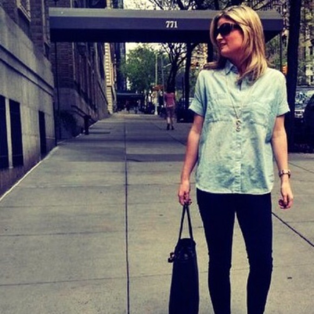 Light chambray Madewell top!