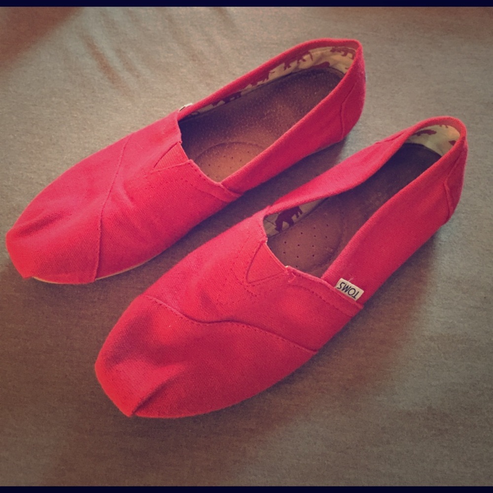 Red TOMS, have been worn but tons of life left!!!