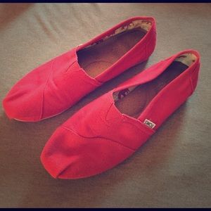 Red TOMS, have been worn but tons of life left!!!