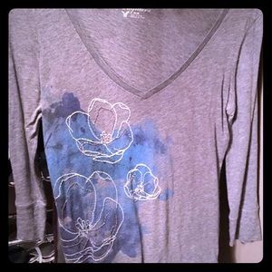 American Eagle 3/4 sleeve graphic tee