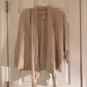 Tan open cardigan