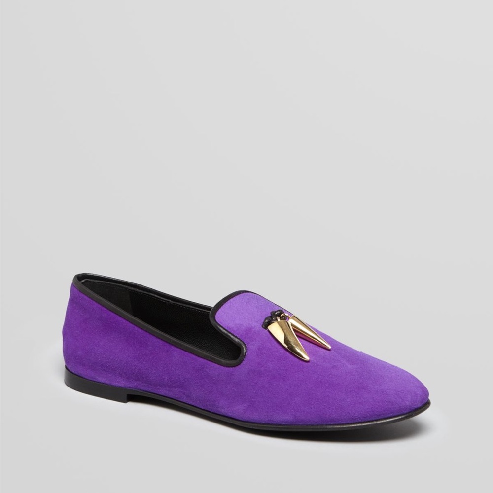 Giuseppe Zanotti purple smoking slipper
