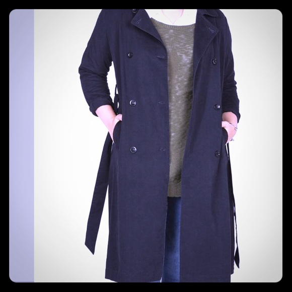 JustFab Jackets & Blazers - Black Trench Coat 1X New