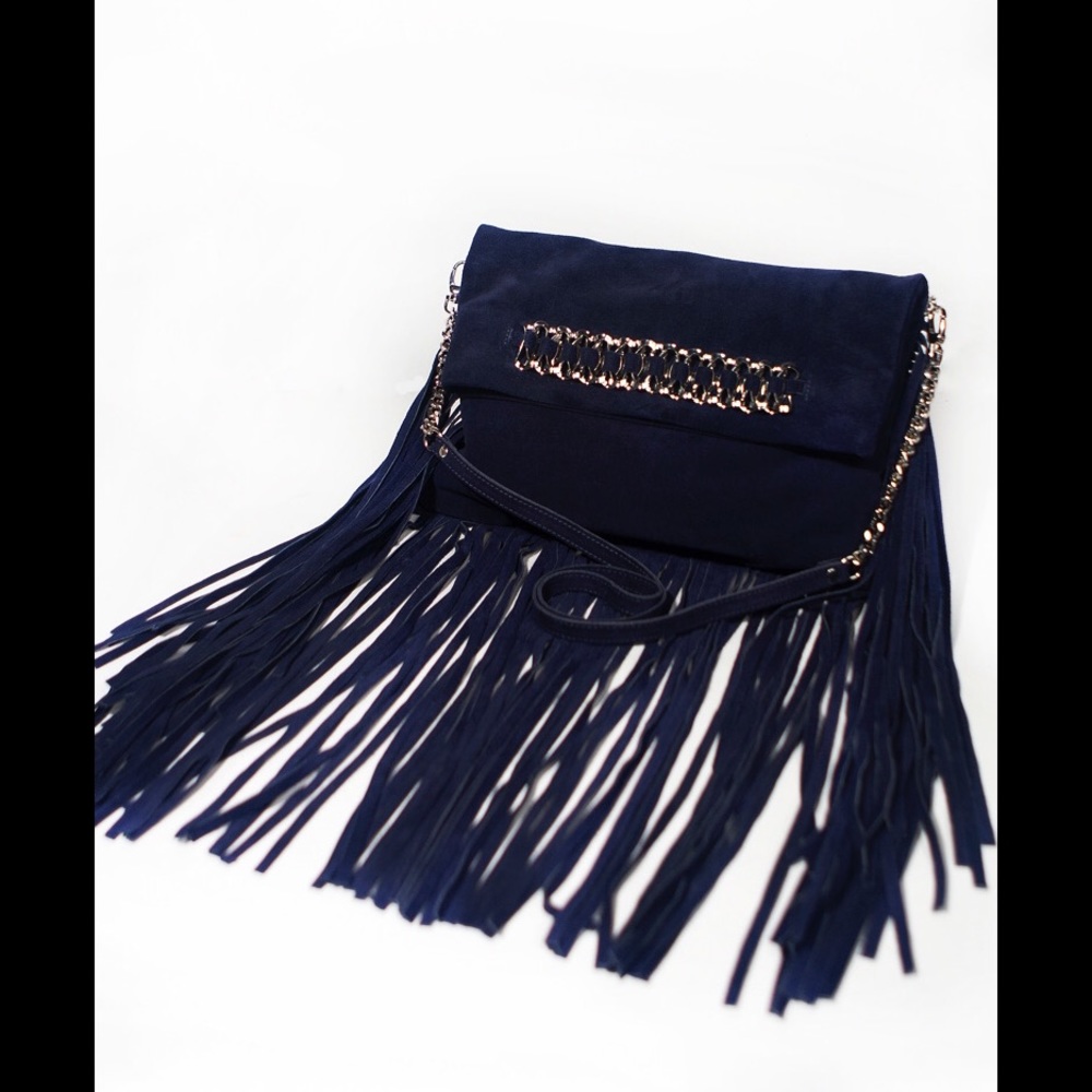 Leatherock Suede Fringe Shoulder Bag