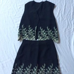 NEW LISTING: Two-piece embroidered vest and skirt