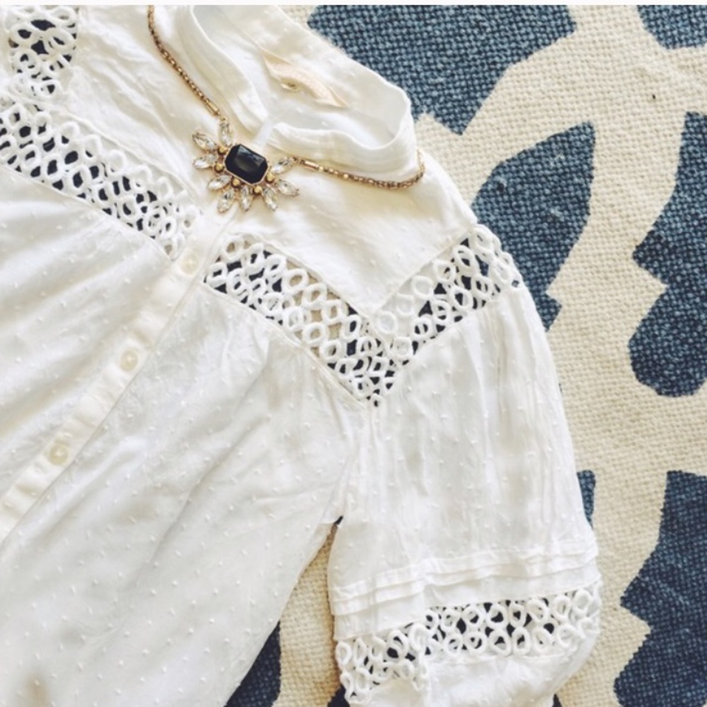 Anthropologie Swiss Dot Blouse 2