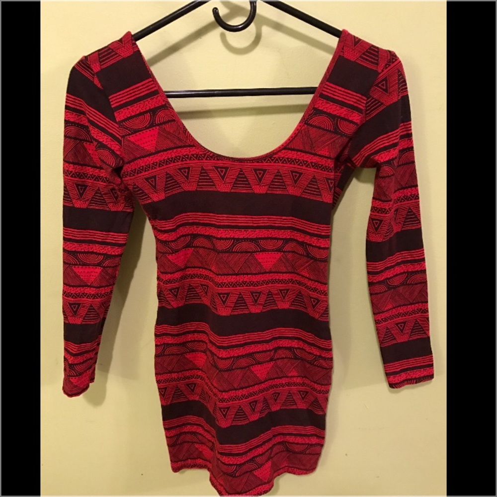 American Apparel Black & Red Mini Dress