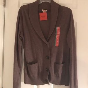 Brown button down sweater