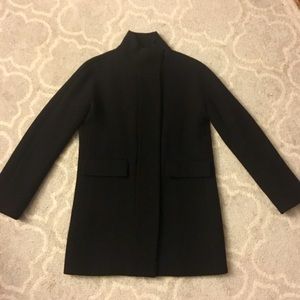 J. Crew Stadium Cloth Cocoon Coat Black 00