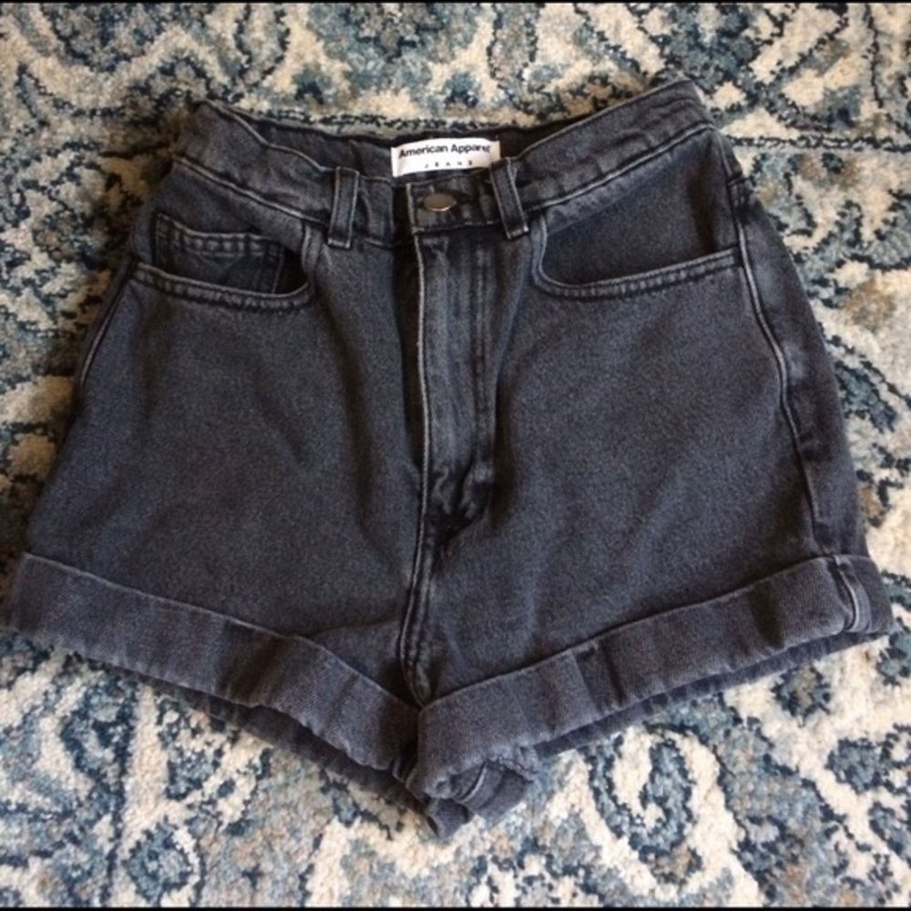 High-Waist Jean Cuff Short