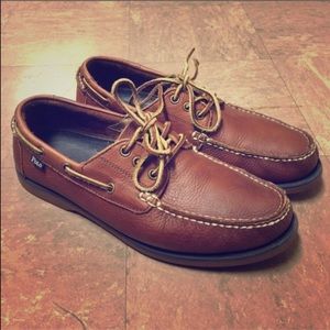 Leather polo boat shoes