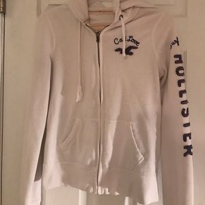 White hollister hoodie