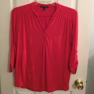 Cable and Gauge Red Knit Top