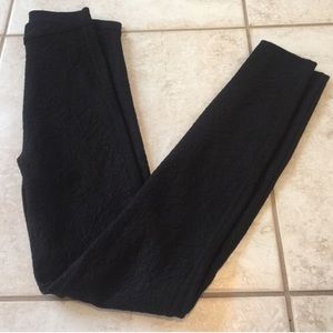 TOPSHOP high waisted black textured leggings