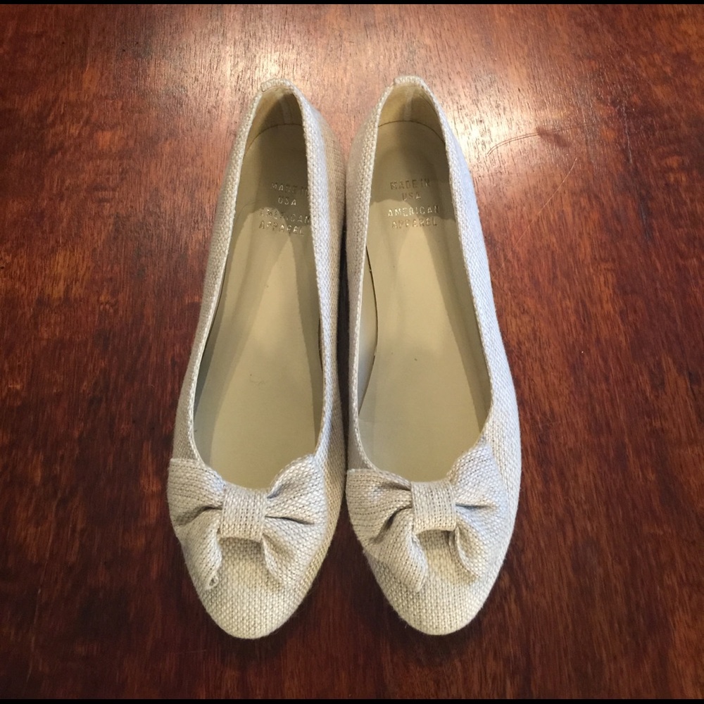 American Apparel canvas ballet flats sz 6 1/2.