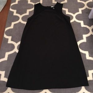 Black crochet shoulder maternity dress