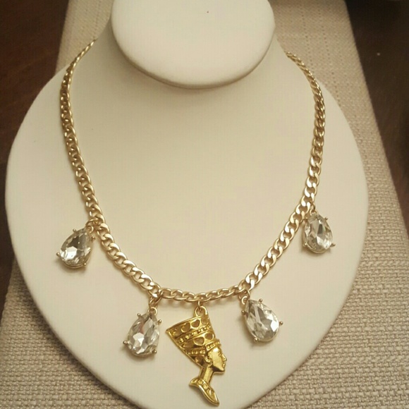 Jewelry - SOLD Queen Nefertiti Gold pewter Charm necklace