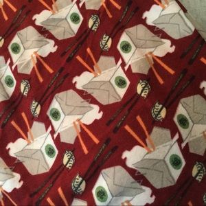 lularoe leggins, chinese takeout theme, nwt OS