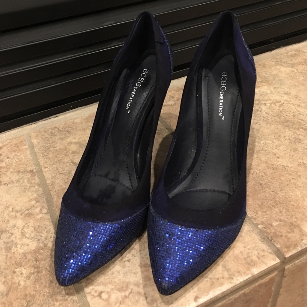 Navy and Blue BCBG pumps