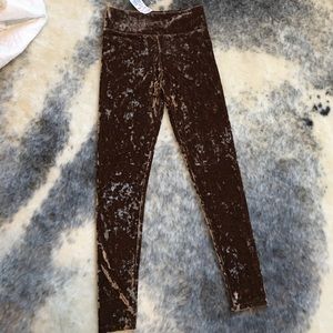 Crushed brown velvet 🐌 leggings