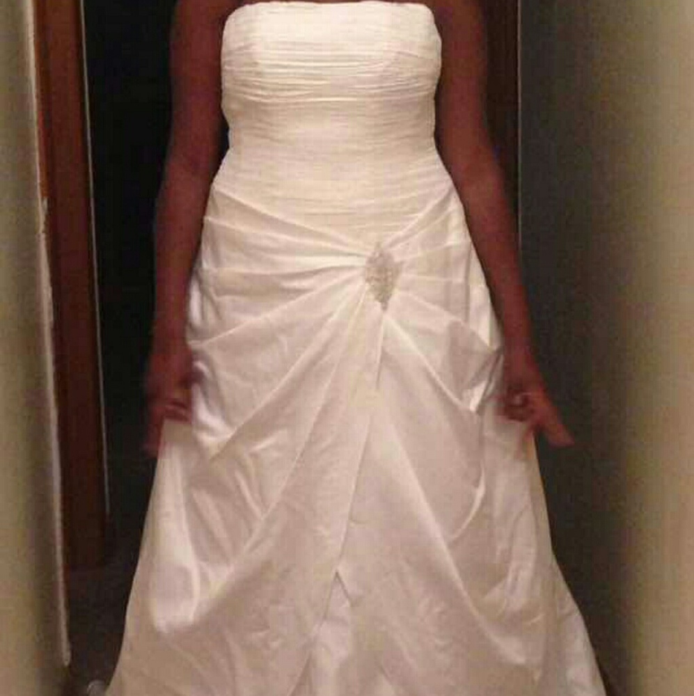 Beautiful white wedding gown