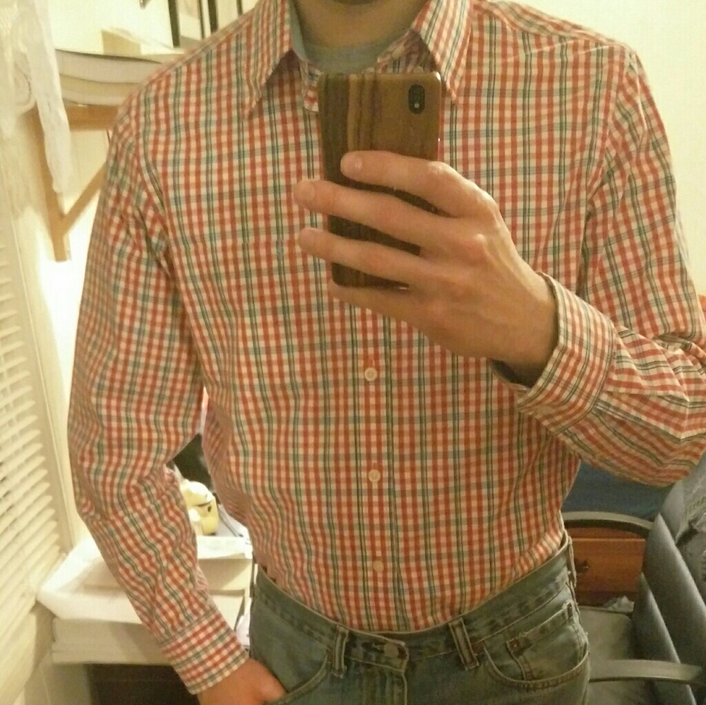 Izod Casual Plaid Button Down Shirt