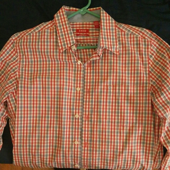 Izod Casual Plaid Button Down Shirt - Picture 2 of 3