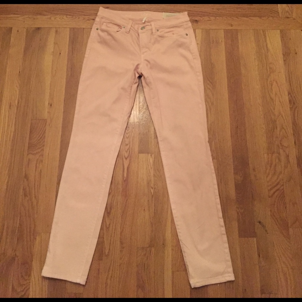 Ann Taylor Loft light pink modern skinny jeans 28