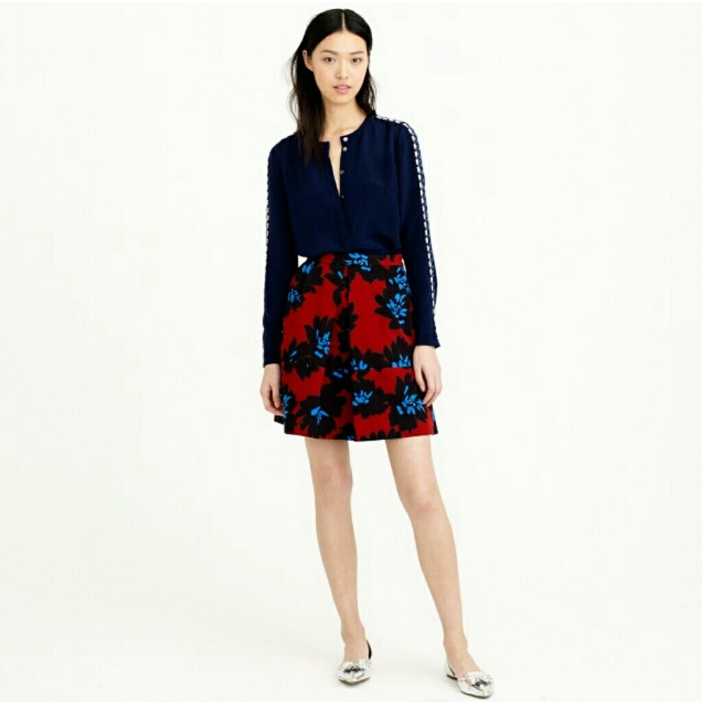 J crew firework floral skirt sz 10