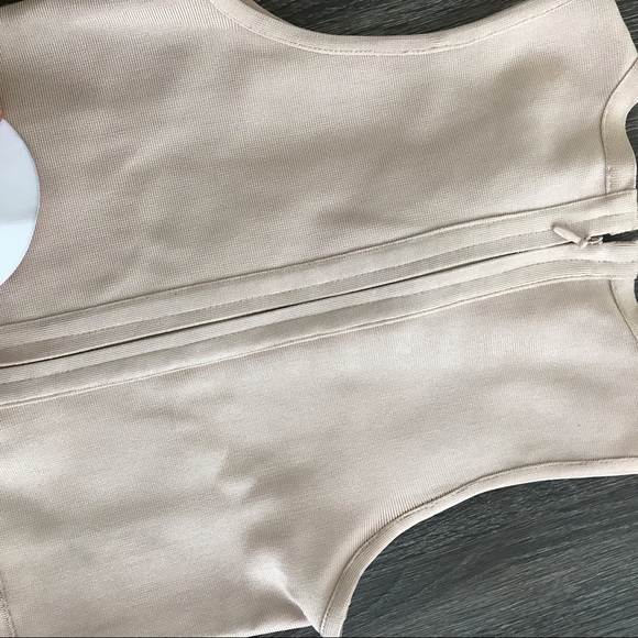 ▫️LUXE▫️NUDE PINK LACE UP BANDAGE BODYSUIT - Picture 6 of 6