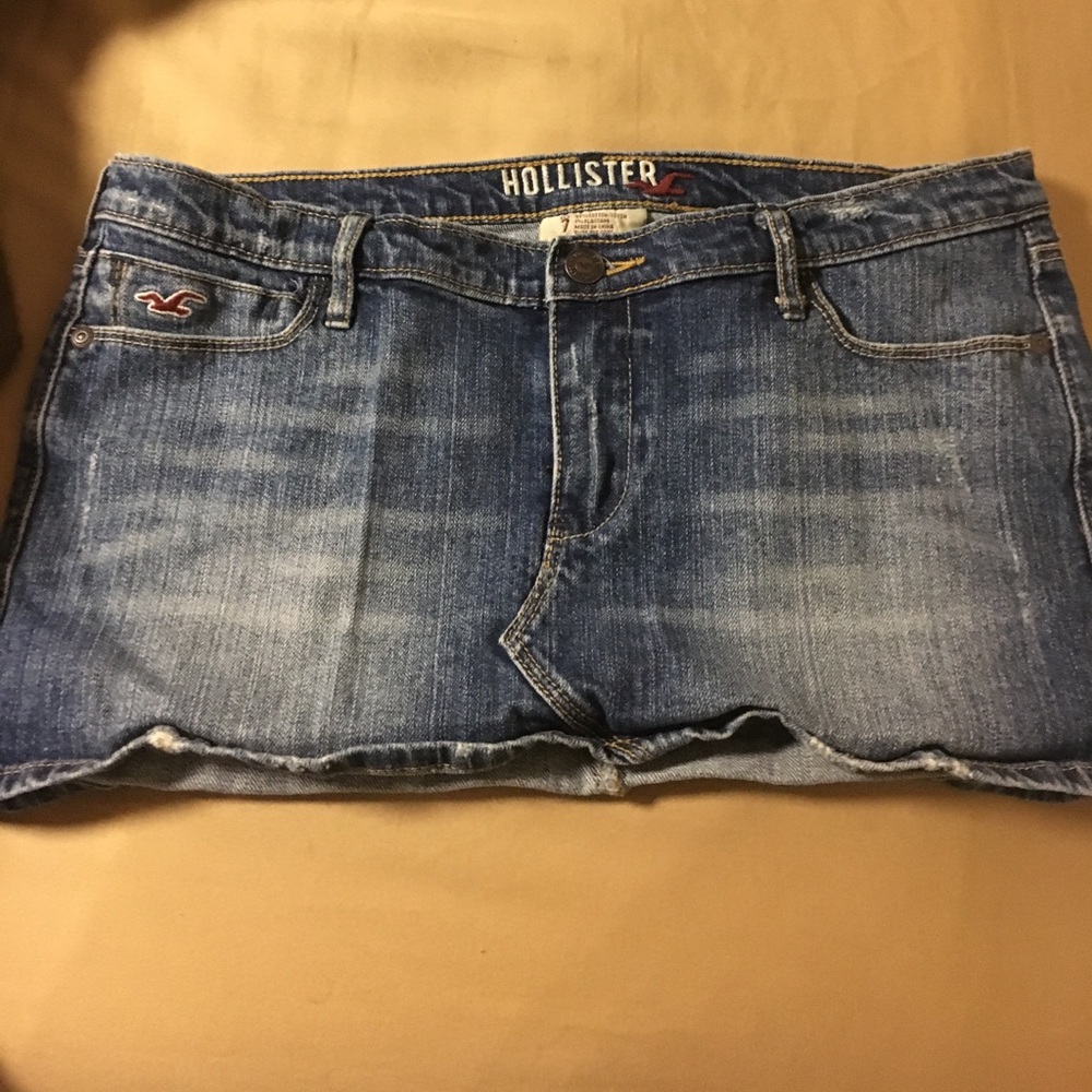Hollister jean mini skirt
