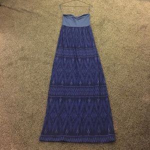 Roxy strapless purple maxi-dress