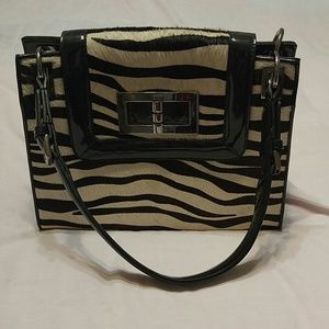 Zebra print handbag