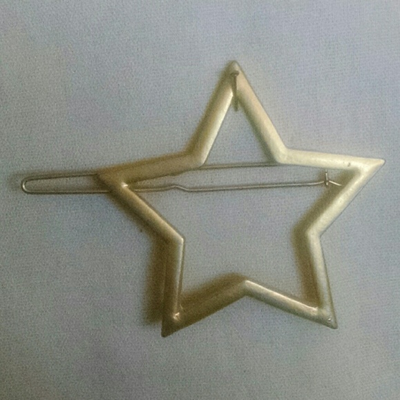 Beautiful star gold-tone metal hair barrette