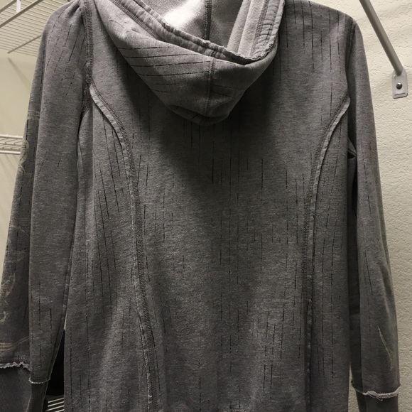 Calvin Klein zip up distressed hoodie - Picture 5 of 6