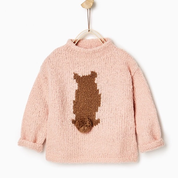 Zara Other - Pom Pom Bear Sweater Zara Baby