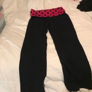 Black and pink yoga pants
