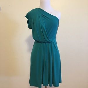 SALE! BCBGeneration turquoise one shoulder dress