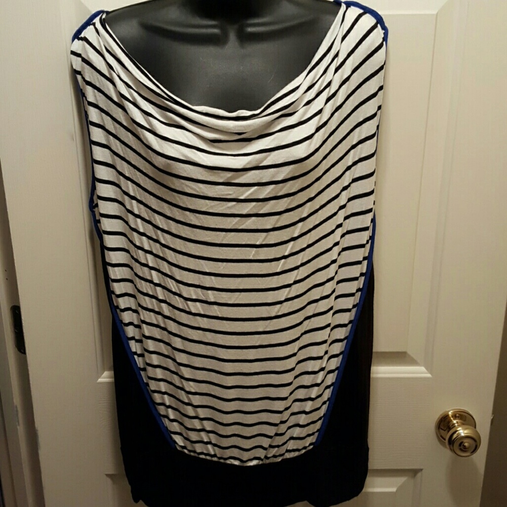 Drapey Striped Sleeveless Top
