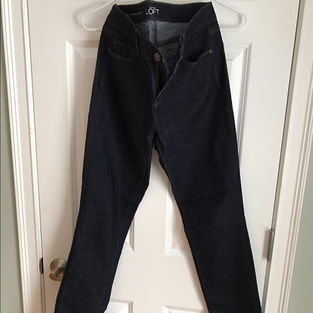 Loft dark wash skinny jeans