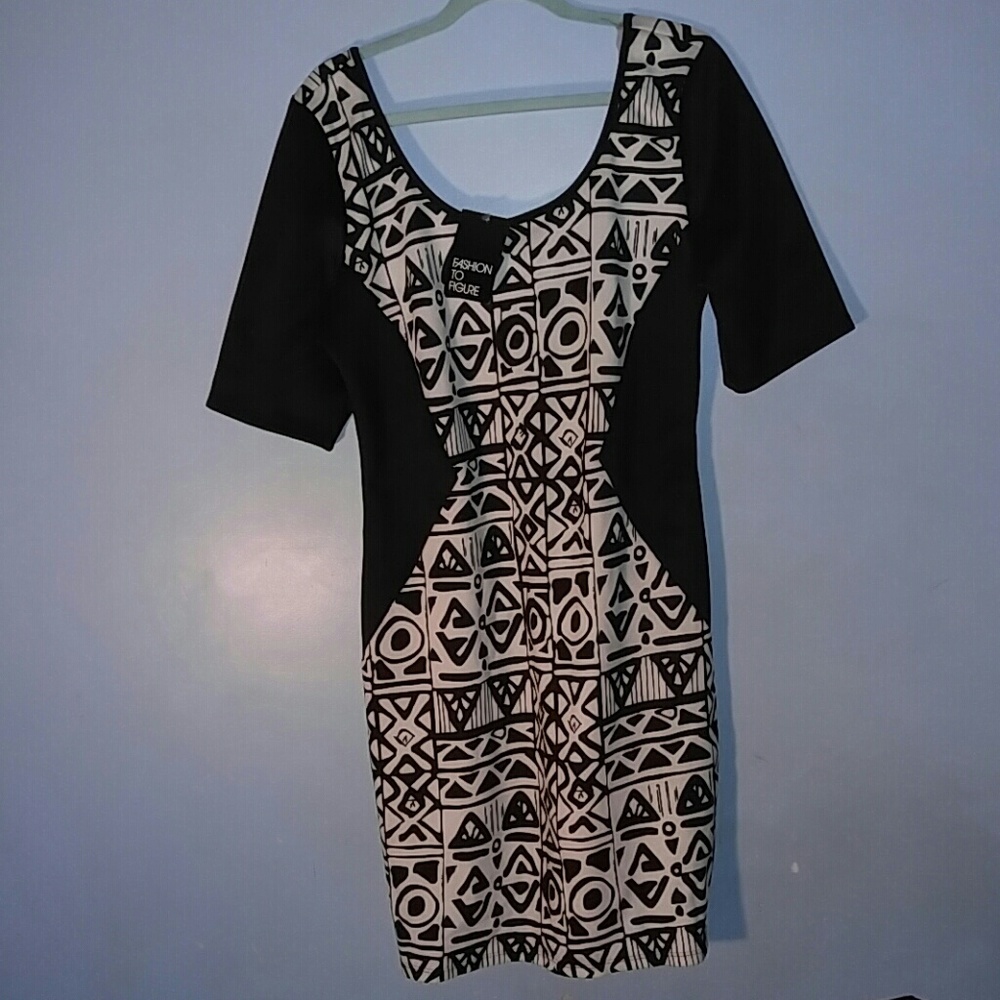 Aztec bodycon dress