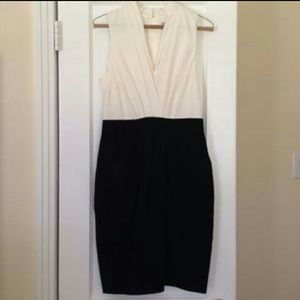 H&M cream and black dress