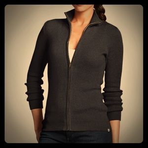 NWOT Eddie Bauer Medina Zip Cardigan - charcoal