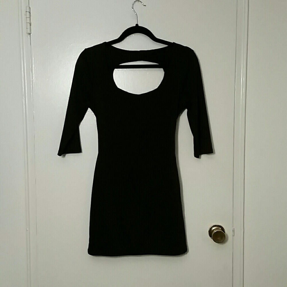 Black mini dress