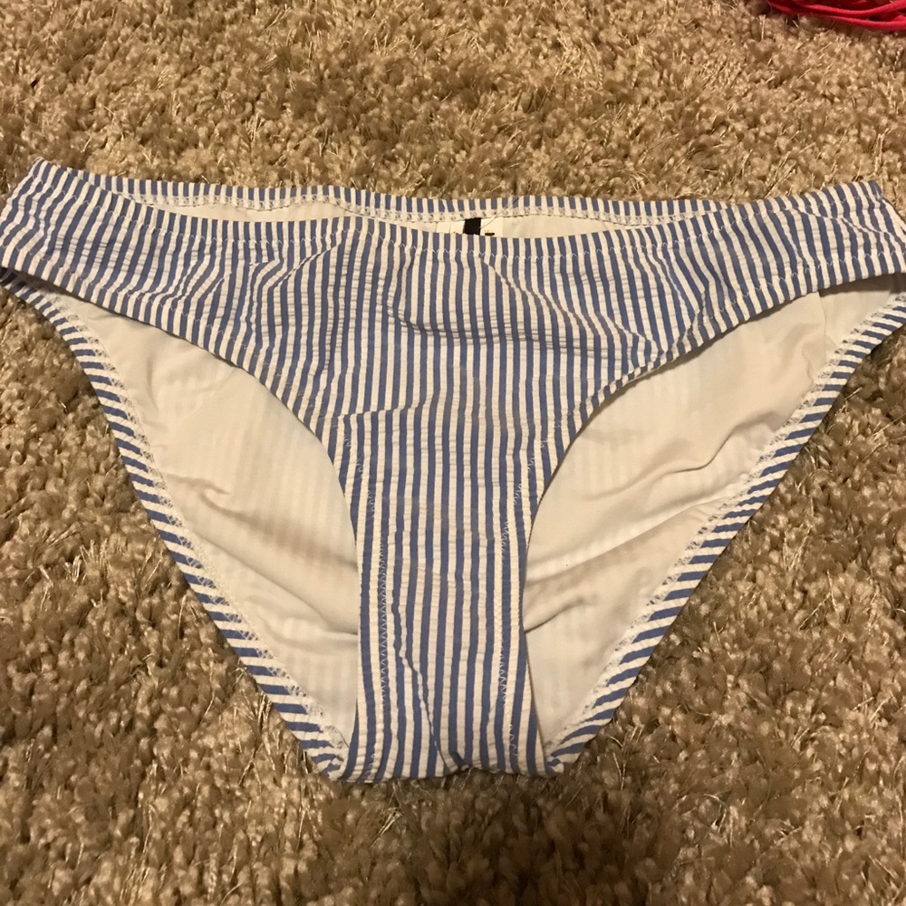 J crew striped swim bottoms medium nwot