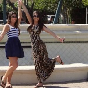 Tiger leopard print sundress