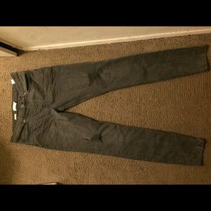 TOPMAN STECH SKINNY GREY RIPPED JEANS 32R