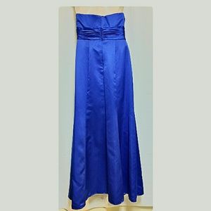 David's Bridal Dresses - Prom Cruise Wedding Party Strapless Dress Blue David's Bridal Dresses - Prom Cruise Wedding Party Strapless Dress Blue