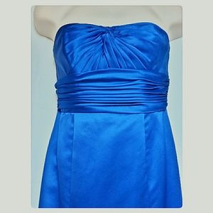 David's Bridal Dresses - Prom Cruise Wedding Party Strapless Dress Blue David's Bridal Dresses - Prom Cruise Wedding Party Strapless Dress Blue